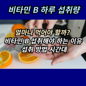 비타민 B 하루 섭취량 썸네일 사진